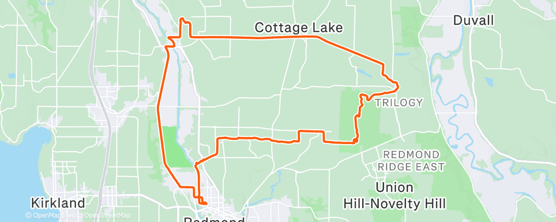 Map of the activity, CELA wheel ride