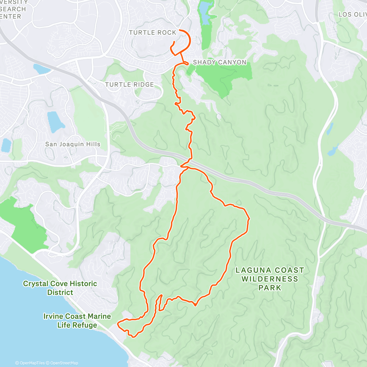 Map of the activity, Morning Mountain Bike Ride