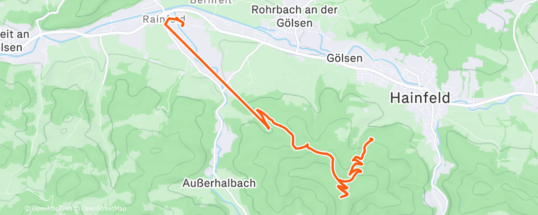 Map of the activity, Nachtwanderung