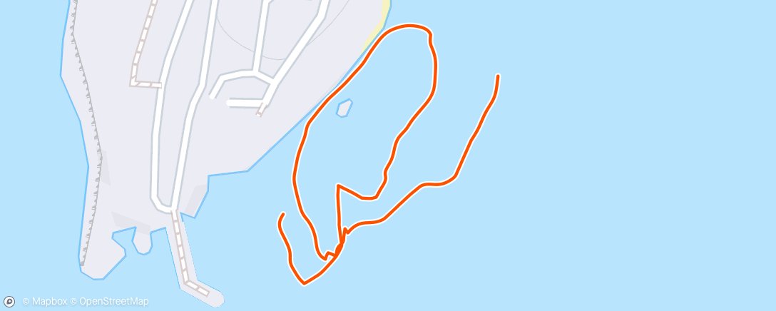 Map of the activity, Morning Surfing