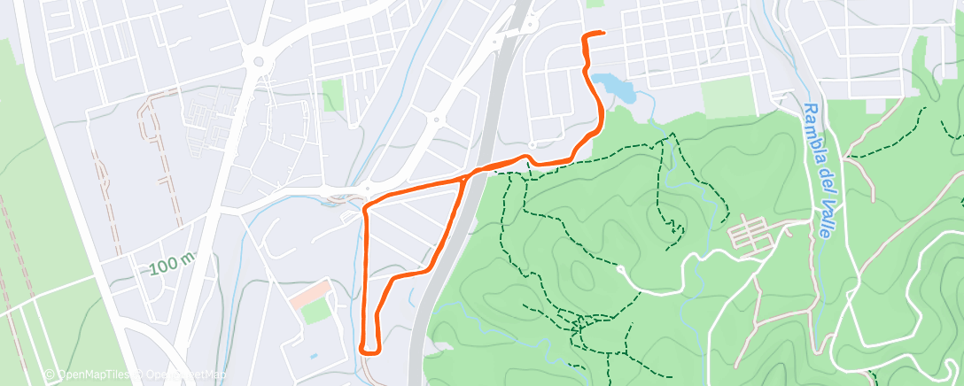 Map of the activity, Correr al aire libre