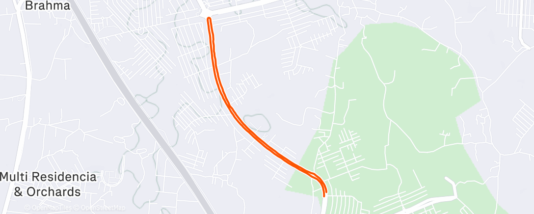 Map of the activity, Evening Walk