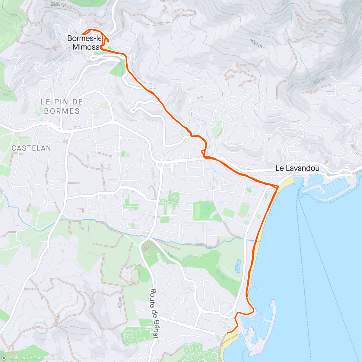 Map of the activity, 10 borMes -les mimosas
