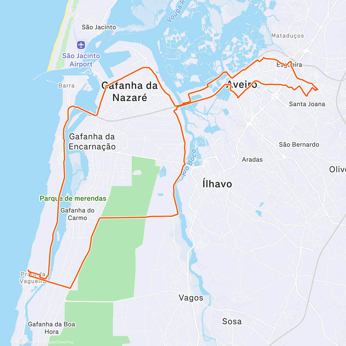 Map of the activity, Voltinha matinal