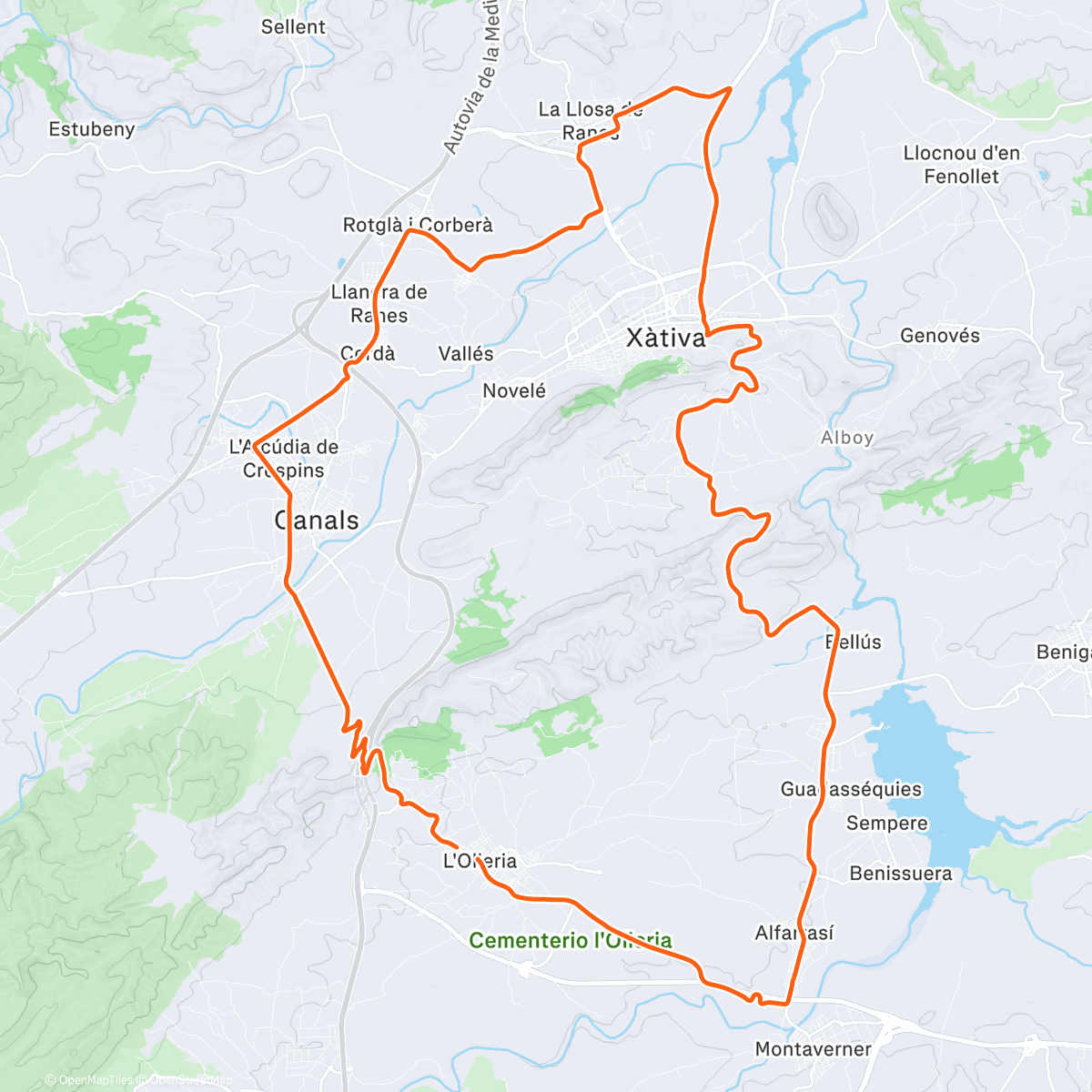 Map of the activity, Morning Ride