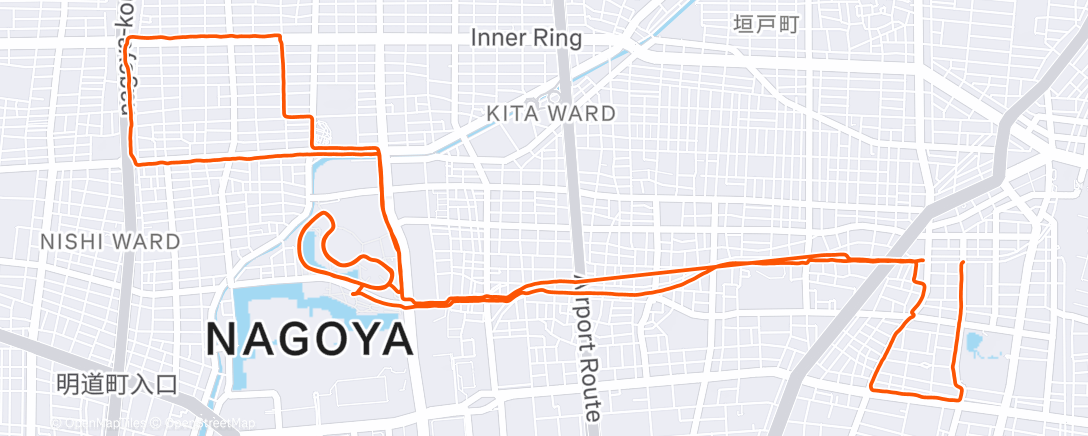 Map of the activity, 朝のランニング