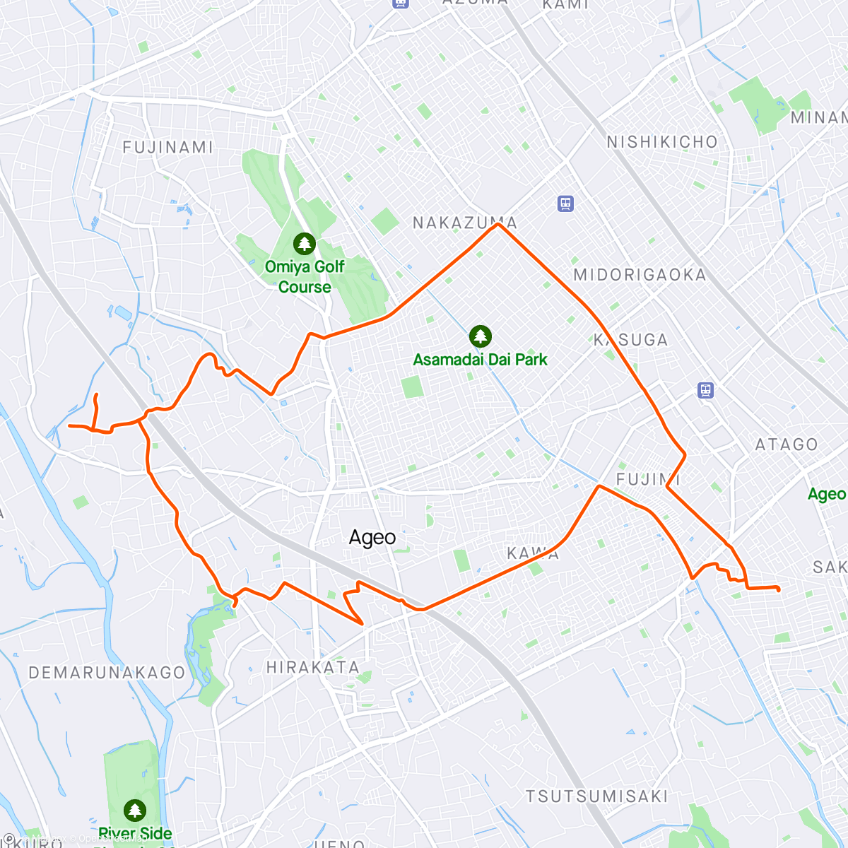 Karte der Aktivität „Afternoon Ride”