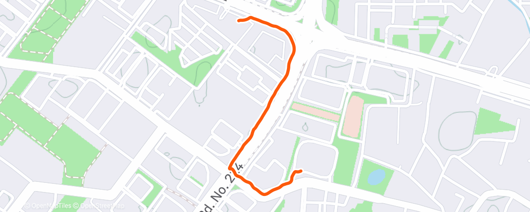 Map of the activity, Morning Walk
