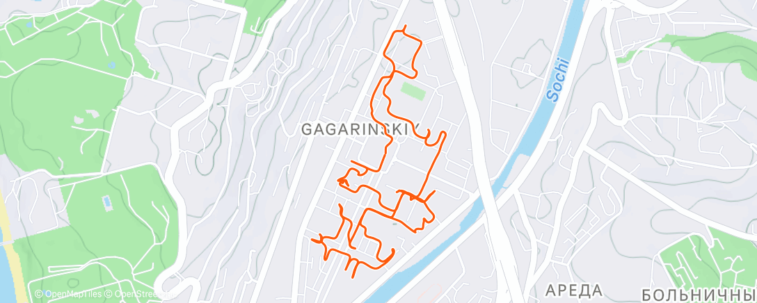 Map of the activity, Спринт Цветной бульвар