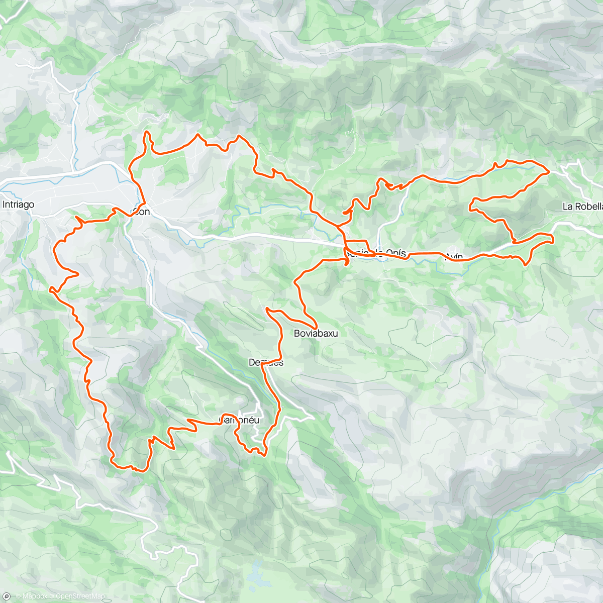 Карта физической активности (Bicicleta de montaña matutina)