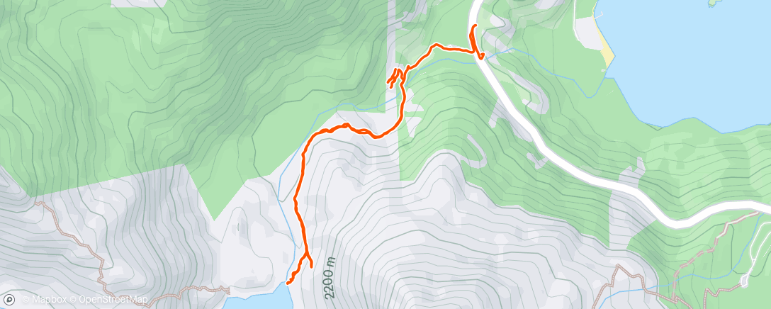 Map of the activity, Afternoon Hike