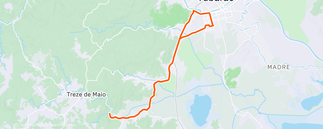 Map of the activity, Pedalada matinal