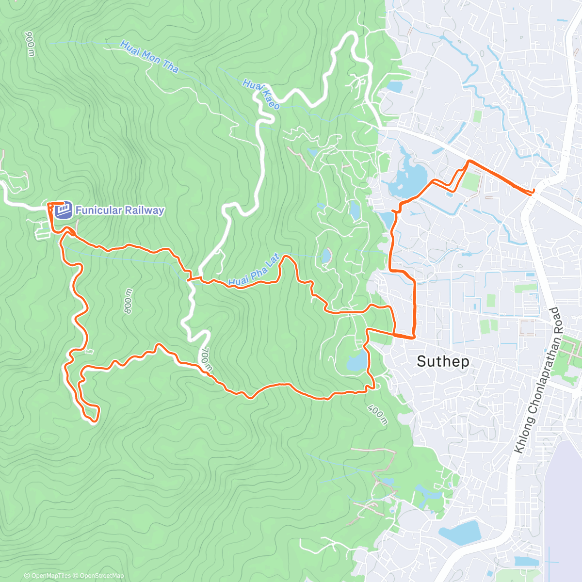 Map of the activity, Wat Phrathat Doi Suthep