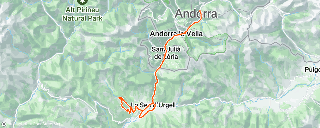 Map of the activity, Morning Mountain Bike Ride