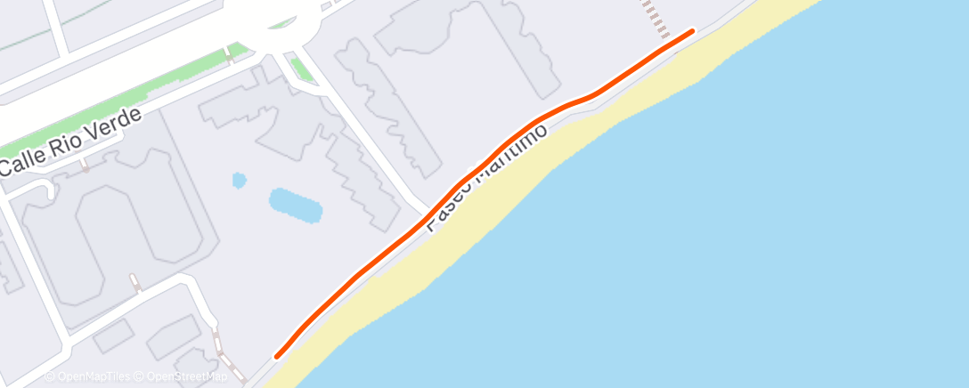 Map of the activity, Afternoon Run