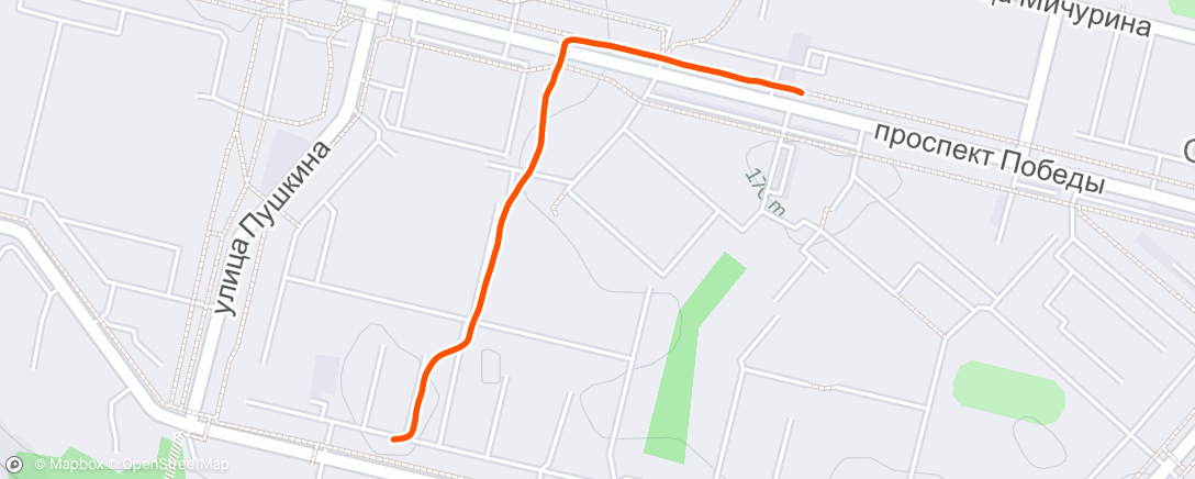 Map of the activity, Вечерняя прогулка