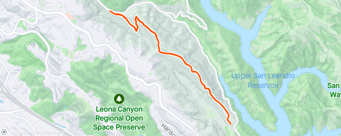 Mappa dell'attività Afternoon Trail Run - Sun exposure day