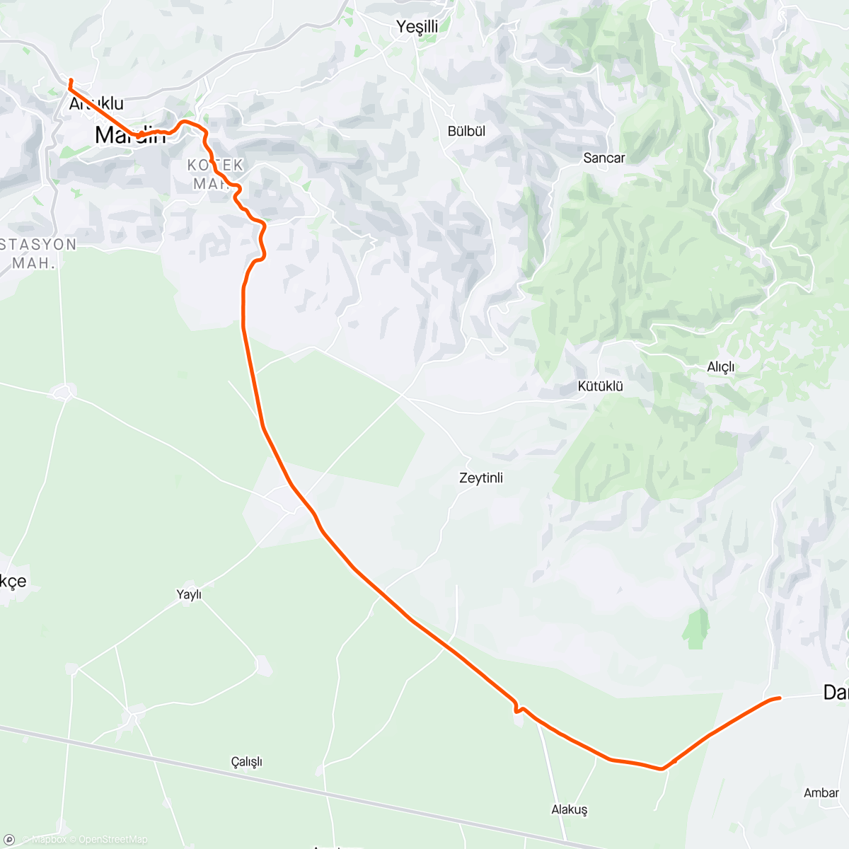 Map of the activity, Up to Mardin