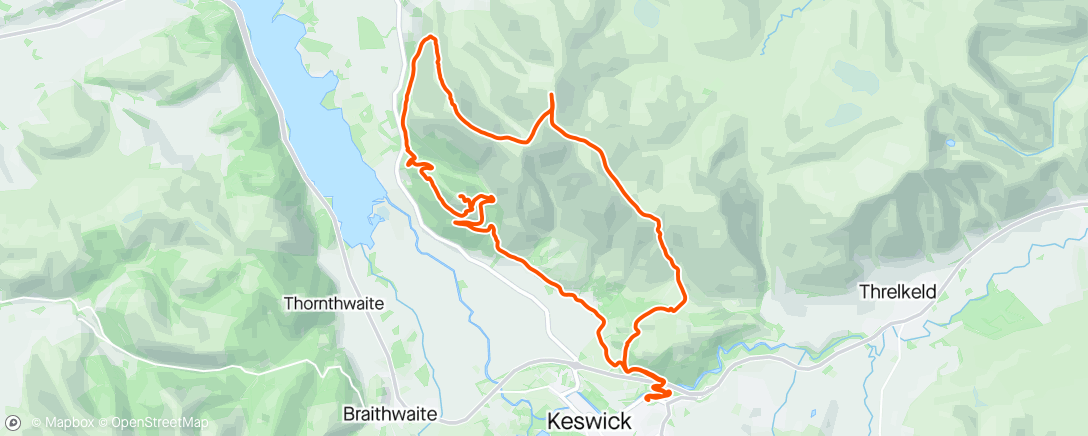 Map of the activity, Dodd and Skiddaw