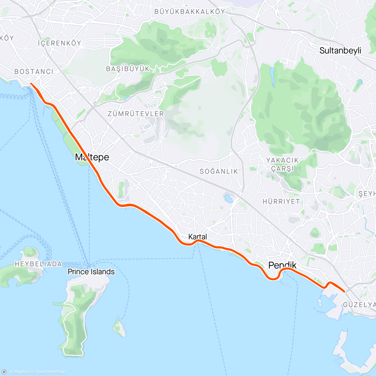 Map of the activity, 25.4 Atolye 🍌 Ride