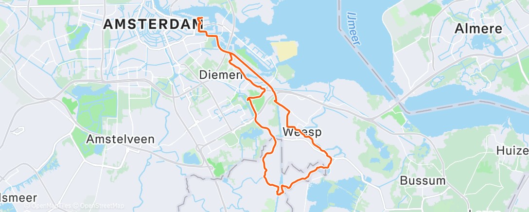 Map of the activity, Vecht