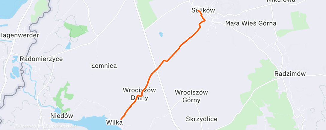 Map of the activity, BS z przebieżkami