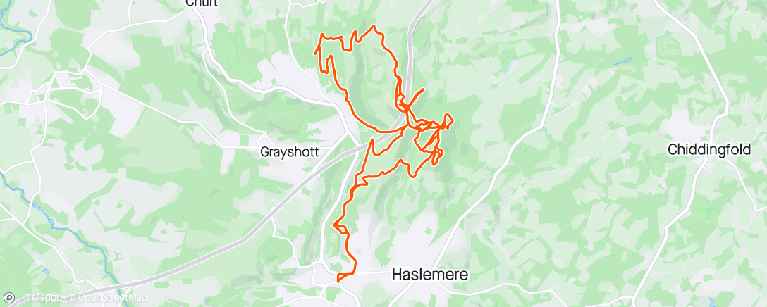 Mapa de la actividad (Hindhead)