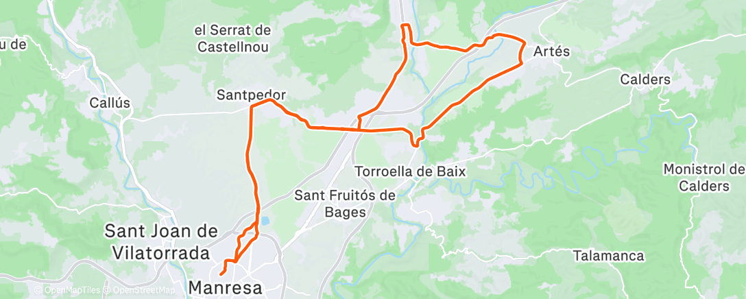 Map of the activity, Artés, el poc sol q ha fet m'ha animat per sortir! ☺️