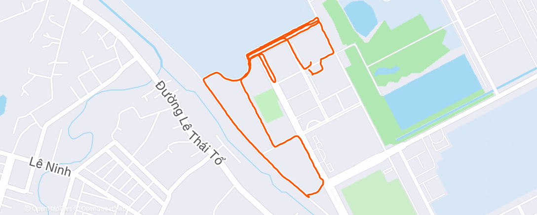 Map of the activity, Morning Run