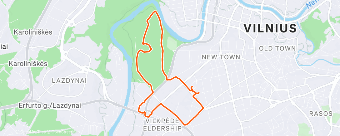 Карта физической активности (Evening Run)