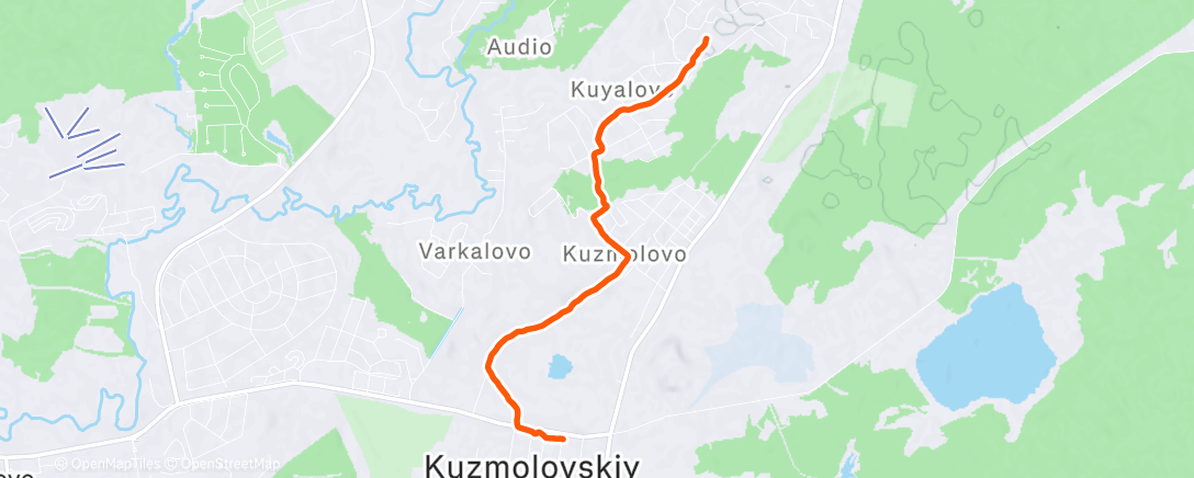 Map of the activity, Утренний хайкинг