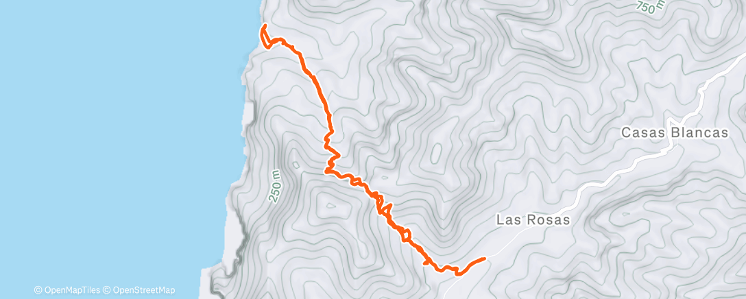 Map of the activity, Lunch Hike