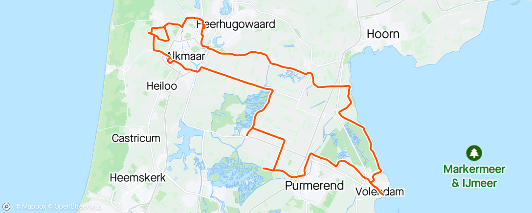 Map of the activity, Rondje Volendam
