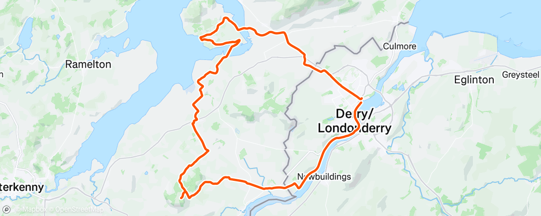 Map of the activity, Afternoon Ride