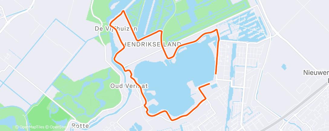 Map of the activity, Middagloop met kleine afwijking😂🙈