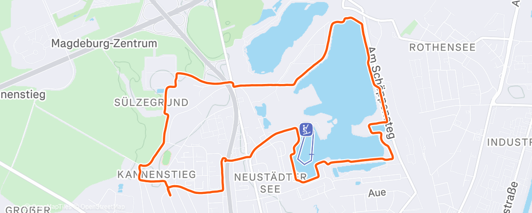 Map of the activity, Lauf am Morgen