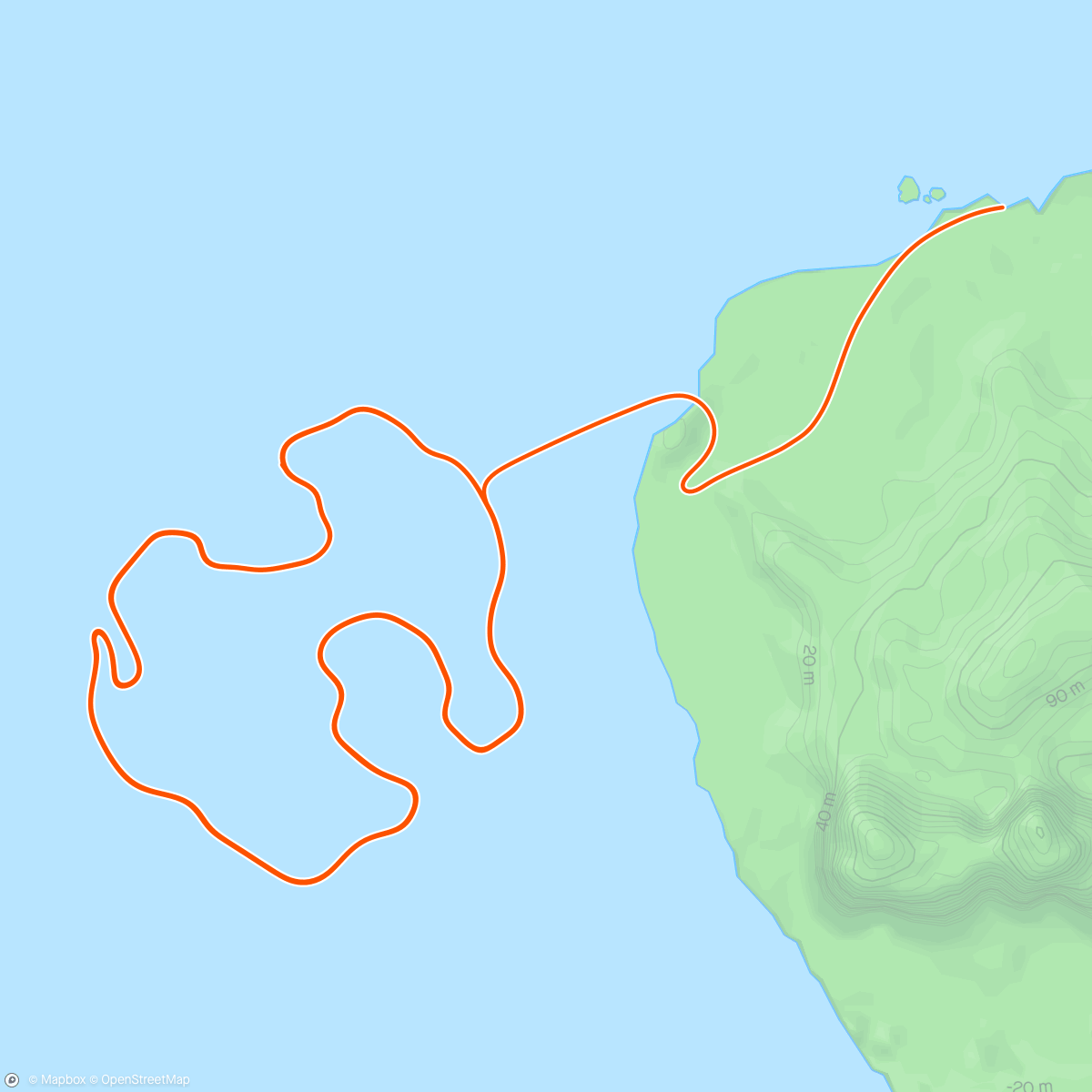 Map of the activity, Zwift - Group Workout: Tower 26 Group Workout (E) on Volcano Circuit in Watopia