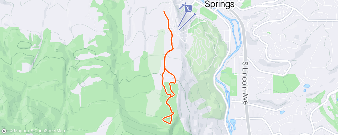Map of the activity, Evening Backcountry Ski