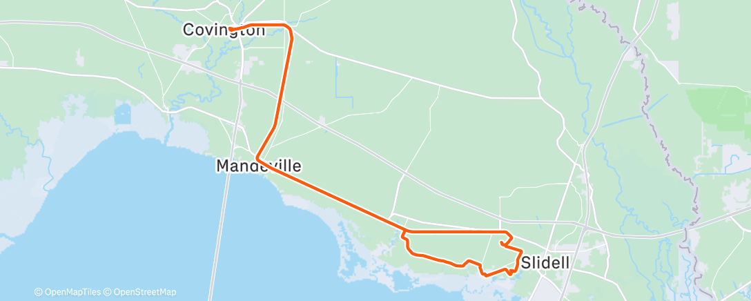 Map of the activity, Standard Tammany Trace Excursion