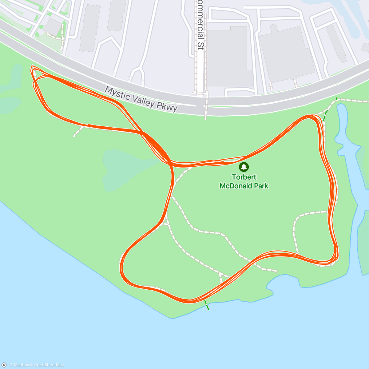 Map of the activity, DAY 72 
B.A.A. Workout
6*1200m/400 jog ( ave.:3:50)