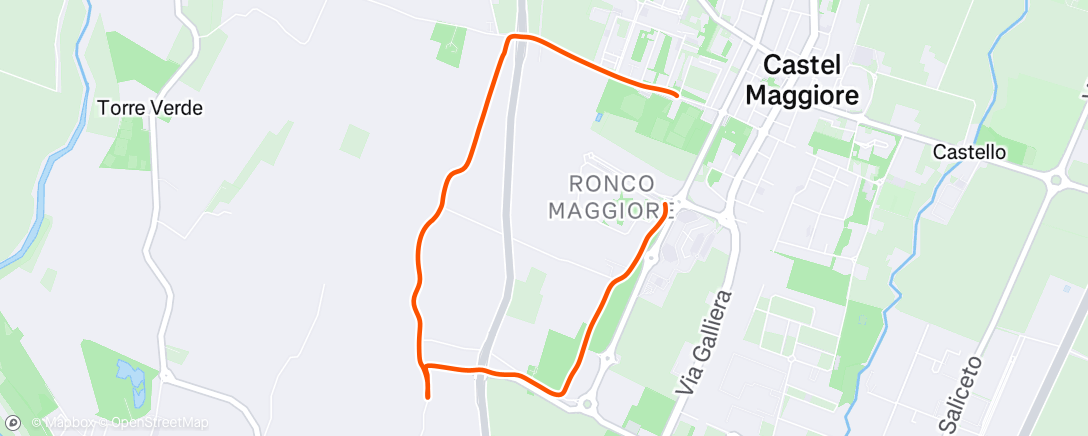 Map of the activity, Afternoon Run