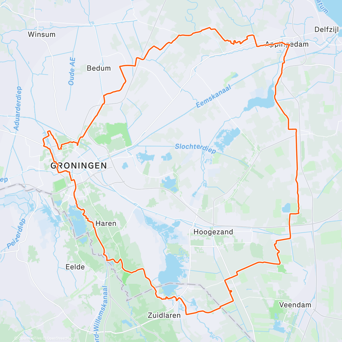 Map of the activity, Eem duimpje zuigen onderweg 🥶 .