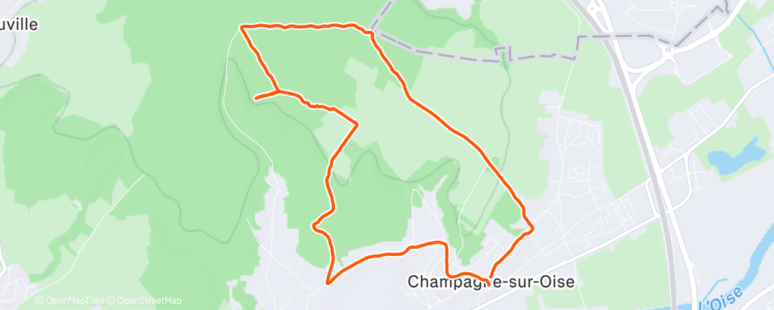 Map of the activity, Morning Trail Run