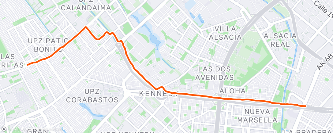 Map of the activity, Afternoon Ride