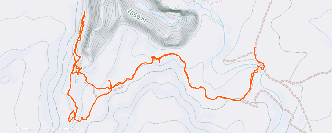 Map of the activity, Afternoon Hike