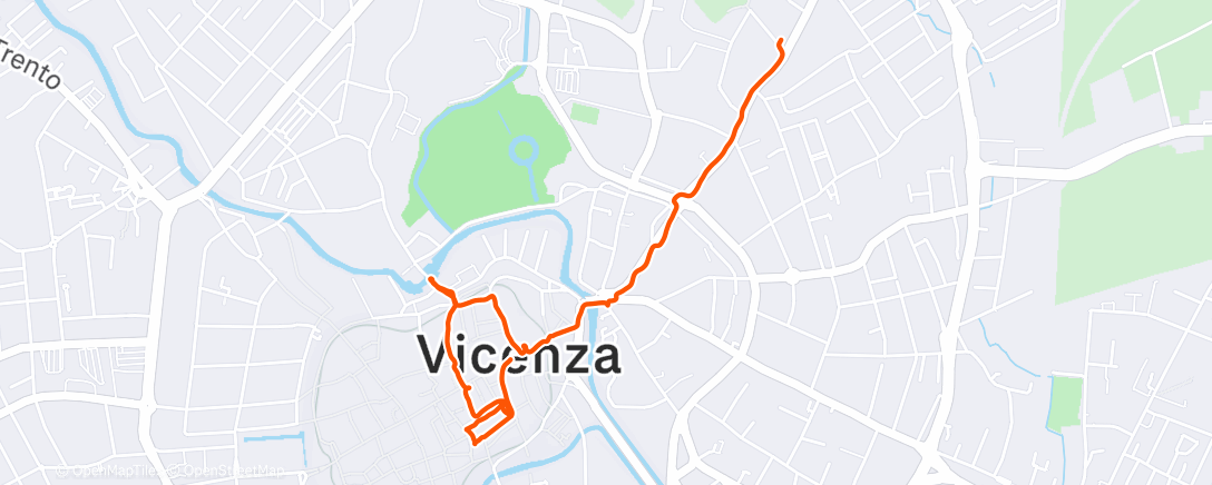 Map of the activity, Afternoon Walk