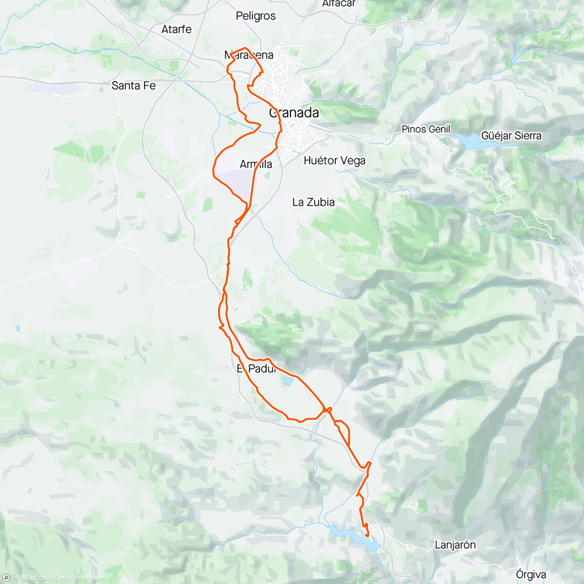 Map of the activity, Pantano de Beznar en Gravel