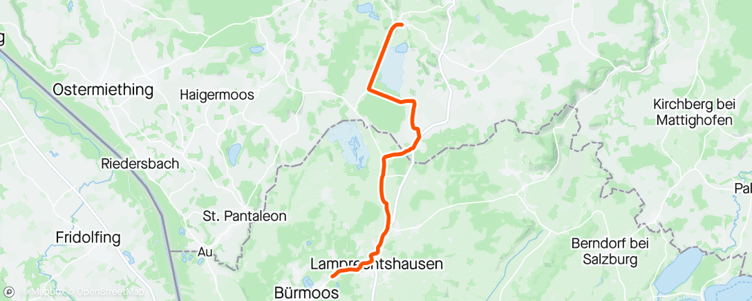 Mapa de la actividad, Radfahrt am Morgen