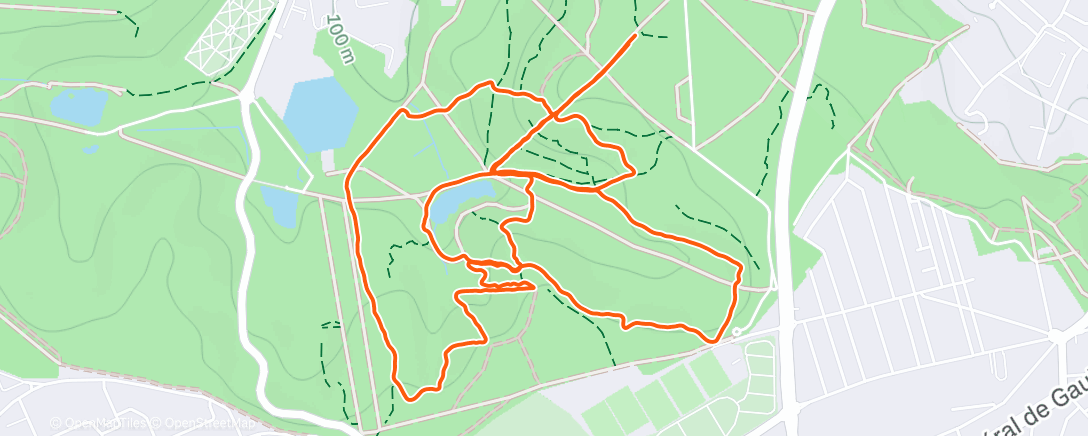 Map of the activity, Evening Trail Run