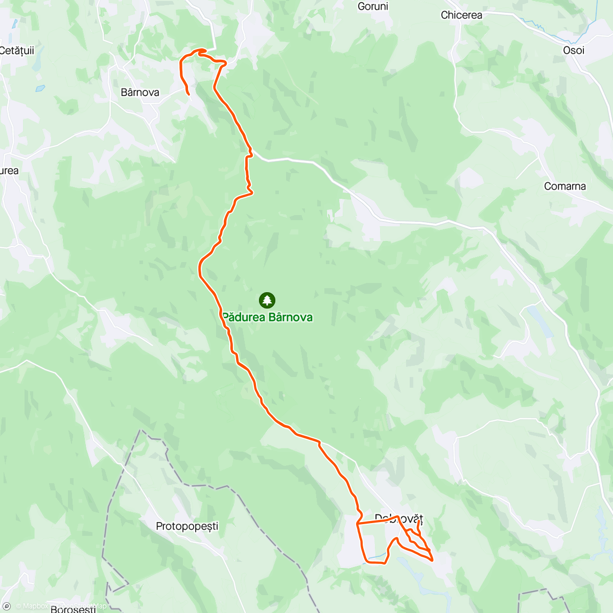 Map of the activity, Dobrovăț